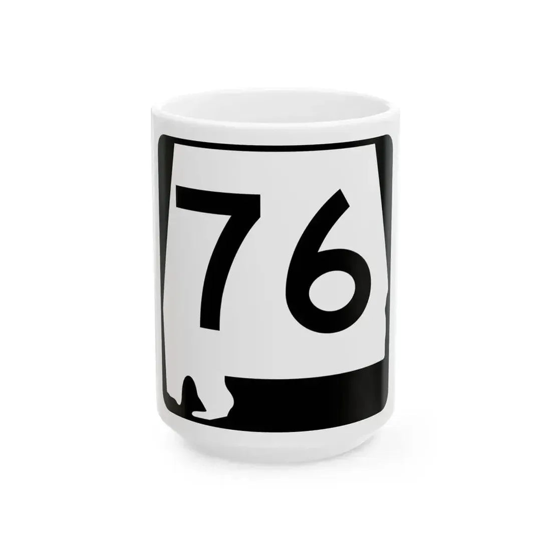 Alabama 76 (Alabama) (Road Sign) White Coffee Mug 15oz - Go Mug Yourself
