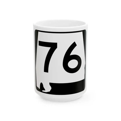 Alabama 76 (Alabama) (Road Sign) White Coffee Mug 15oz - Go Mug Yourself