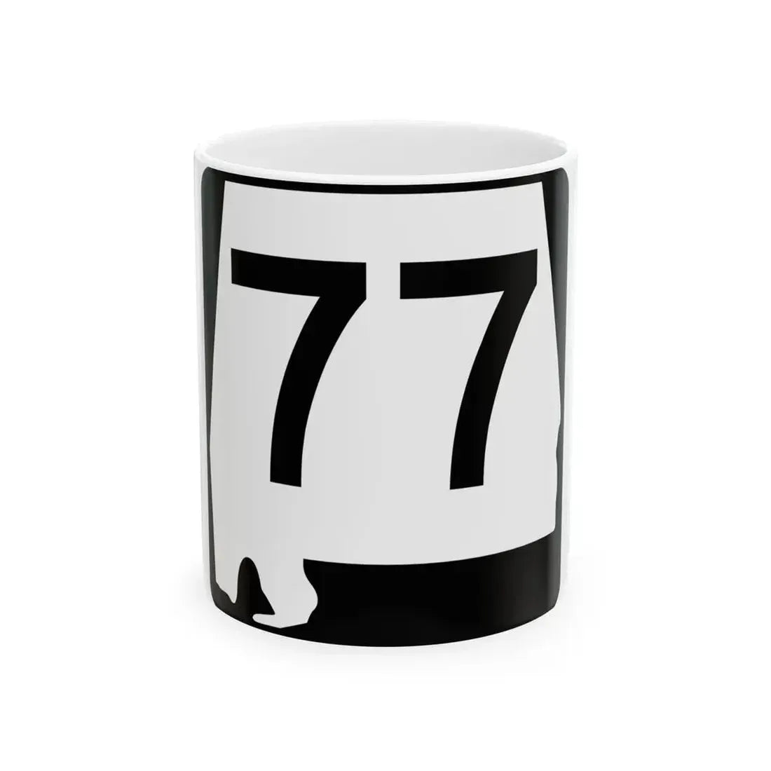 Alabama 77 (Alabama) (Road Sign) White Coffee Mug 11oz - Go Mug Yourself