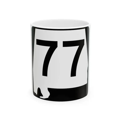 Alabama 77 (Alabama) (Road Sign) White Coffee Mug 11oz - Go Mug Yourself