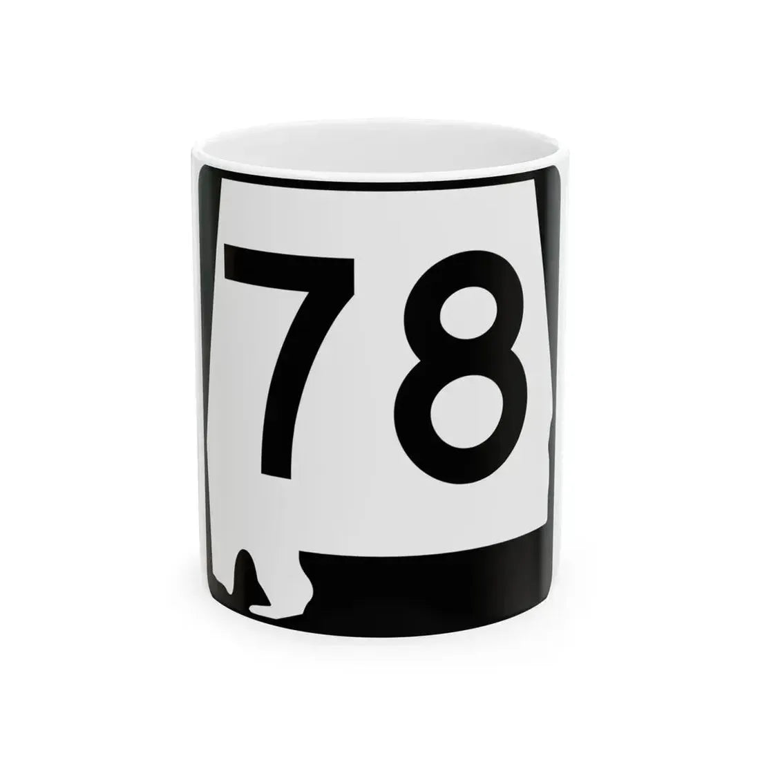 Alabama 78 (Alabama) (Road Sign) White Coffee Mug 11oz - Go Mug Yourself