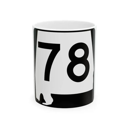 Alabama 78 (Alabama) (Road Sign) White Coffee Mug 11oz - Go Mug Yourself