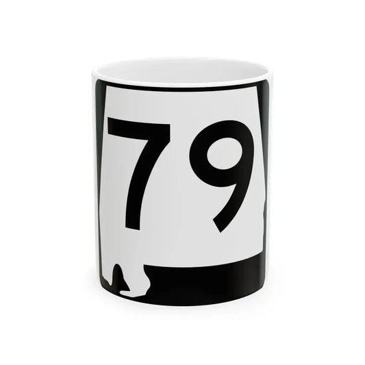 Alabama 79 (Alabama) (Road Sign) White Coffee Mug 11oz - Go Mug Yourself