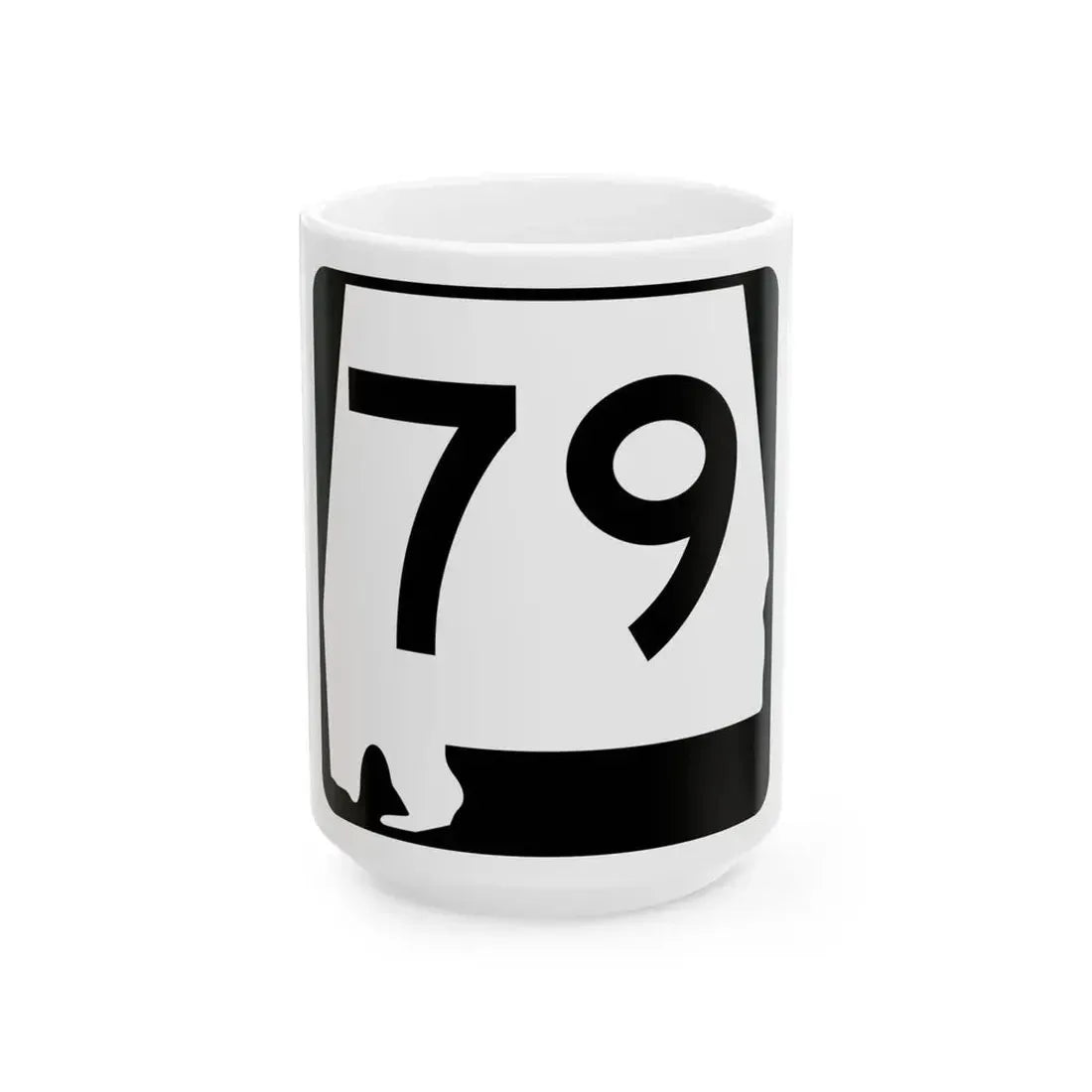 Alabama 79 (Alabama) (Road Sign) White Coffee Mug 15oz - Go Mug Yourself