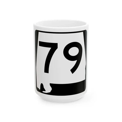 Alabama 79 (Alabama) (Road Sign) White Coffee Mug 15oz - Go Mug Yourself