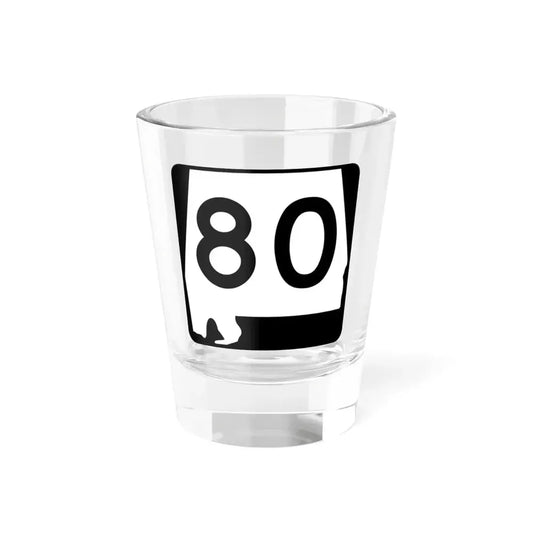 Alabama 80 (Alabama) (Road Sign) Shot Glass 1.5oz 1.5oz - Go Mug Yourself
