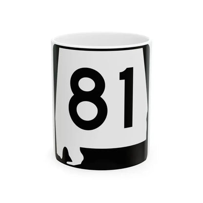 Alabama 81 (Alabama) (Road Sign) White Coffee Mug 11oz - Go Mug Yourself