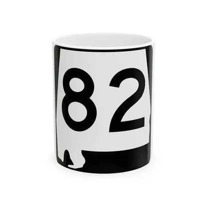 Alabama 82 (Alabama) (Road Sign) White Coffee Mug 11oz - Go Mug Yourself