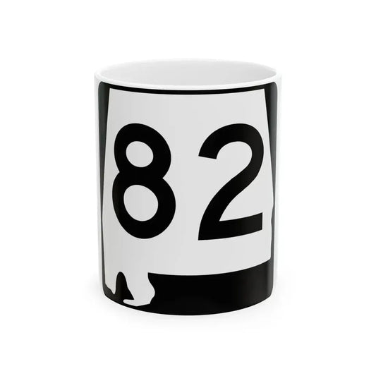 Alabama 82 (Alabama) (Road Sign) White Coffee Mug 11oz - Go Mug Yourself