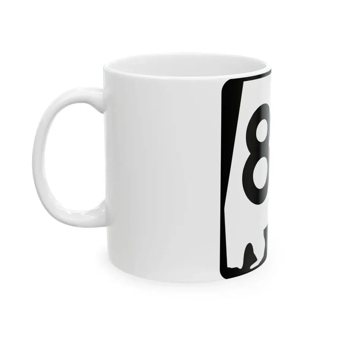 Alabama 84 (Alabama) (Road Sign) White Coffee Mug - Go Mug Yourself