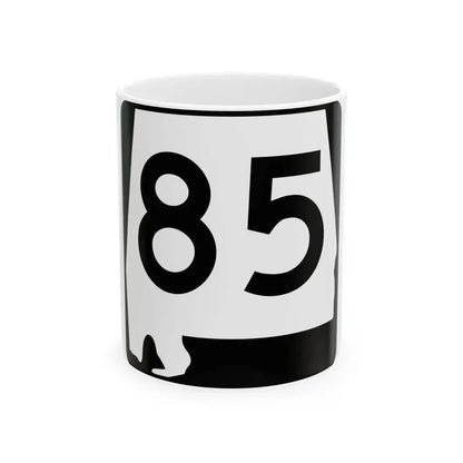 Alabama 85 (Alabama) (Road Sign) White Coffee Mug 11oz - Go Mug Yourself