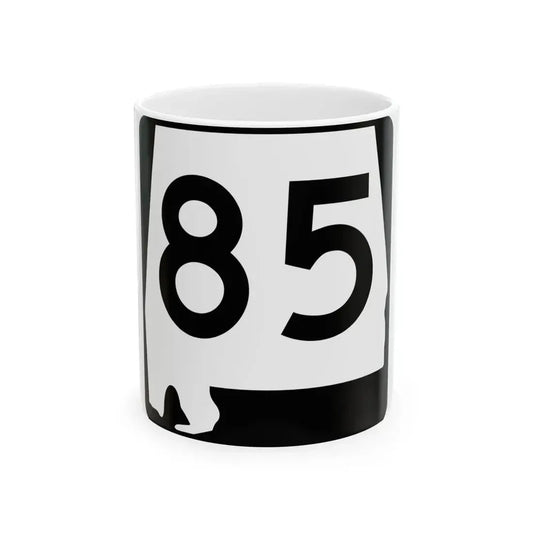 Alabama 85 (Alabama) (Road Sign) White Coffee Mug 11oz - Go Mug Yourself