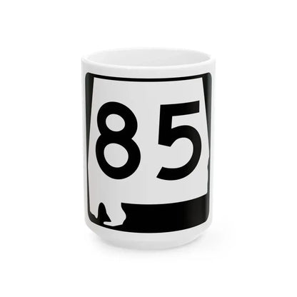 Alabama 85 (Alabama) (Road Sign) White Coffee Mug 15oz - Go Mug Yourself