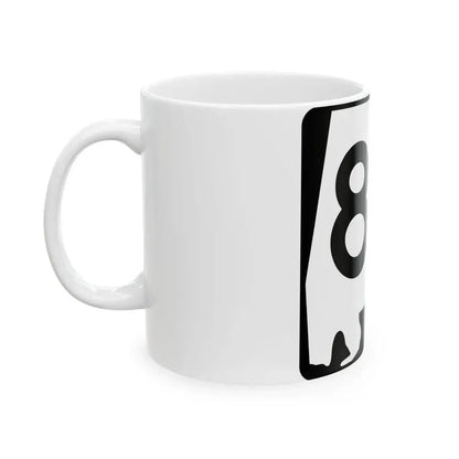 Alabama 85 (Alabama) (Road Sign) White Coffee Mug - Go Mug Yourself
