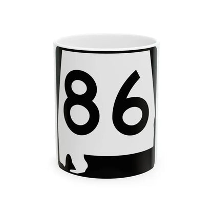 Alabama 86 (Alabama) (Road Sign) White Coffee Mug 11oz - Go Mug Yourself