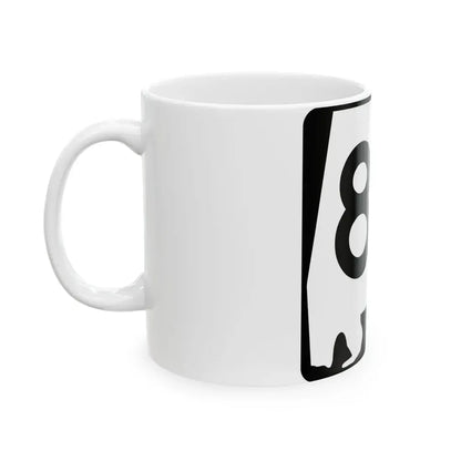 Alabama 87 (Alabama) (Road Sign) White Coffee Mug - Go Mug Yourself