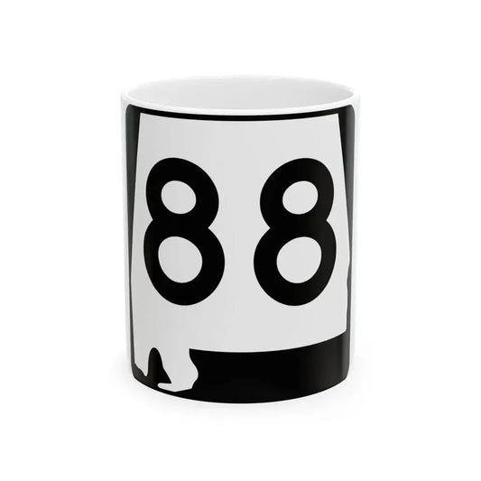 Alabama 88 (Alabama) (Road Sign) White Coffee Mug 11oz - Go Mug Yourself