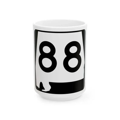 Alabama 88 (Alabama) (Road Sign) White Coffee Mug 15oz - Go Mug Yourself