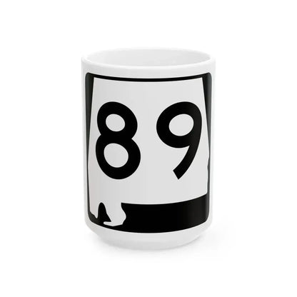 Alabama 89 (Alabama) (Road Sign) White Coffee Mug 15oz - Go Mug Yourself