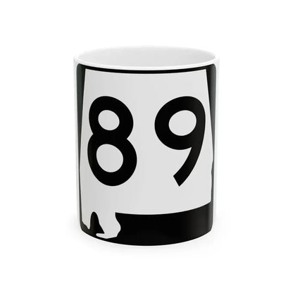 Alabama 89 (Alabama) (Road Sign) White Coffee Mug - Go Mug Yourself