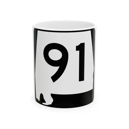 Alabama 91 (Alabama) (Road Sign) White Coffee Mug 11oz - Go Mug Yourself