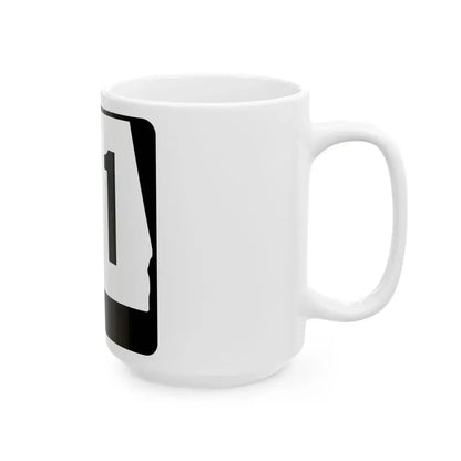 Alabama 91 (Alabama) (Road Sign) White Coffee Mug - Go Mug Yourself