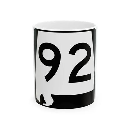 Alabama 92 (Alabama) (Road Sign) White Coffee Mug 11oz - Go Mug Yourself
