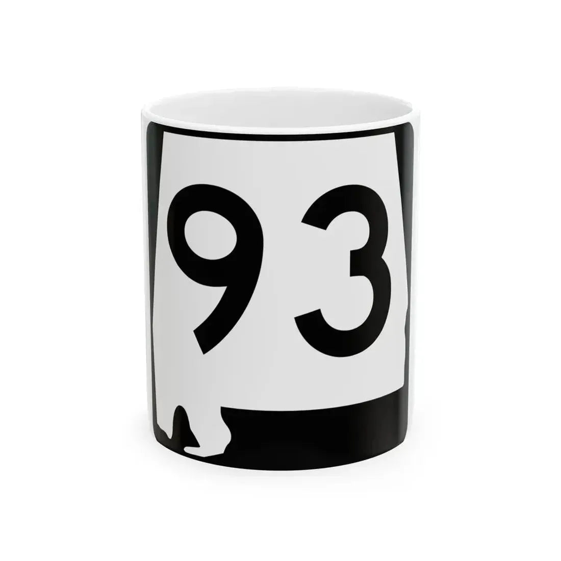 Alabama 93 (Alabama) (Road Sign) White Coffee Mug 11oz - Go Mug Yourself