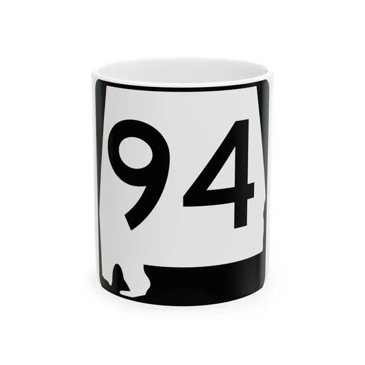 Alabama 94 (Alabama) (Road Sign) White Coffee Mug 11oz - Go Mug Yourself