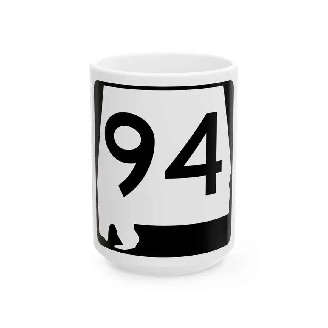 Alabama 94 (Alabama) (Road Sign) White Coffee Mug 15oz - Go Mug Yourself