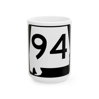 Alabama 94 (Alabama) (Road Sign) White Coffee Mug 15oz - Go Mug Yourself