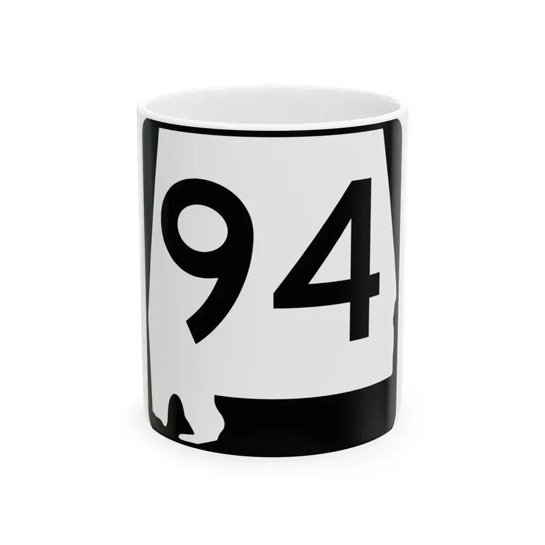 Alabama 94 (Alabama) (Road Sign) White Coffee Mug - Go Mug Yourself