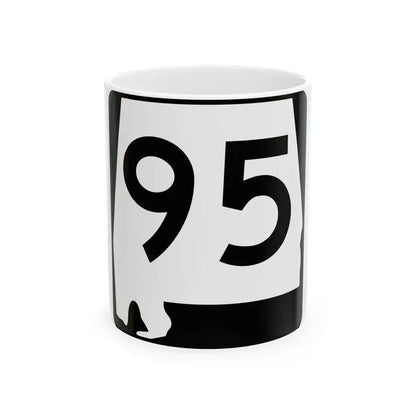 Alabama 95 (Alabama) (Road Sign) White Coffee Mug 11oz - Go Mug Yourself