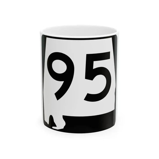 Alabama 95 (Alabama) (Road Sign) White Coffee Mug 11oz - Go Mug Yourself