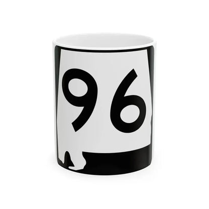 Alabama 96 (Alabama) (Road Sign) White Coffee Mug 11oz - Go Mug Yourself