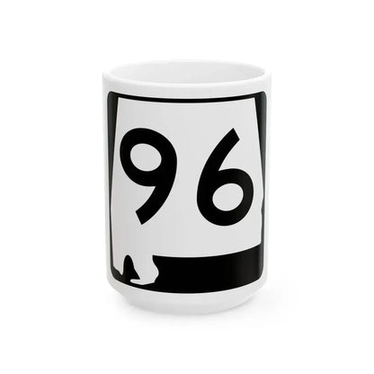 Alabama 96 (Alabama) (Road Sign) White Coffee Mug 15oz - Go Mug Yourself
