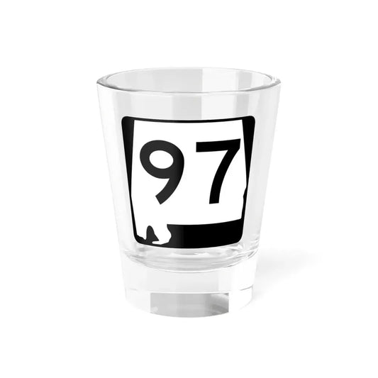Alabama 97 (Alabama) (Road Sign) Shot Glass 1.5oz 1.5oz - Go Mug Yourself
