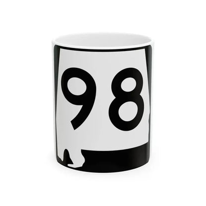 Alabama 98 (Alabama) (Road Sign) White Coffee Mug 11oz - Go Mug Yourself