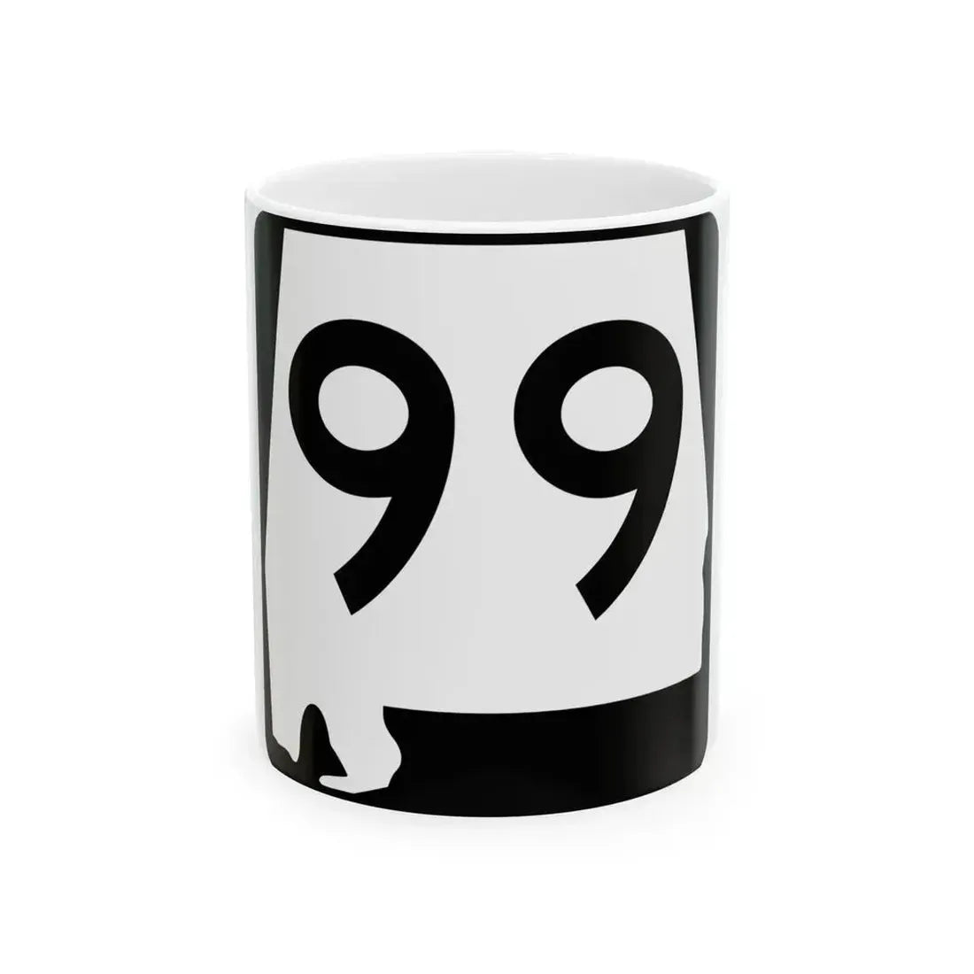 Alabama 99 (Alabama) (Road Sign) White Coffee Mug 11oz - Go Mug Yourself