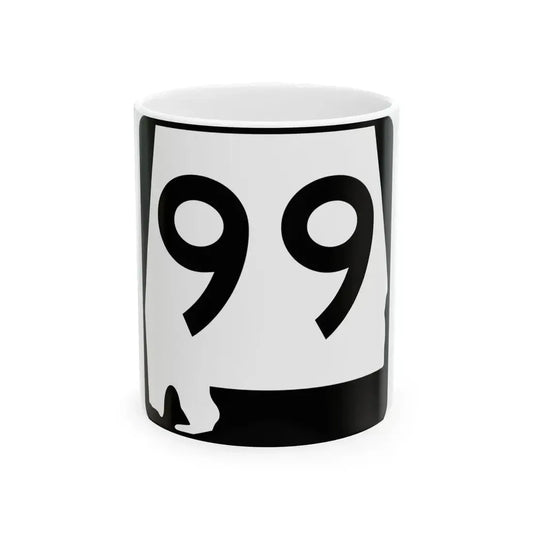 Alabama 99 (Alabama) (Road Sign) White Coffee Mug 11oz - Go Mug Yourself