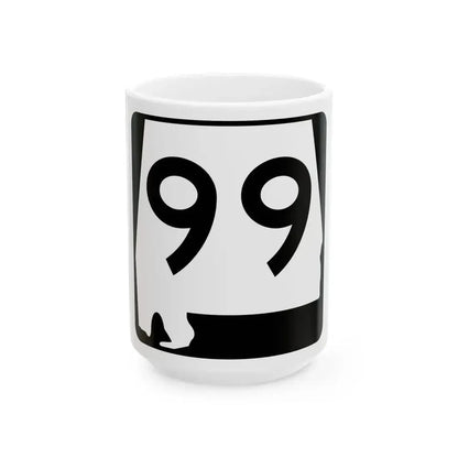 Alabama 99 (Alabama) (Road Sign) White Coffee Mug 15oz - Go Mug Yourself