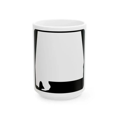 Alabama blank (Alabama) (Road Sign) White Coffee Mug 15oz - Go Mug Yourself