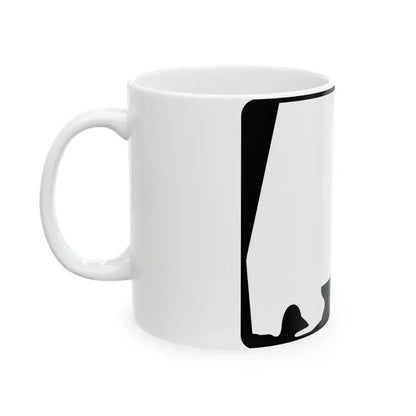 Alabama blank wide (Alabama) (Road Sign) White Coffee Mug - Go Mug Yourself