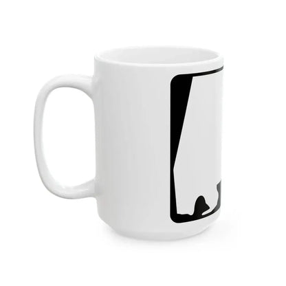 Alabama blank wide (Alabama) (Road Sign) White Coffee Mug - Go Mug Yourself