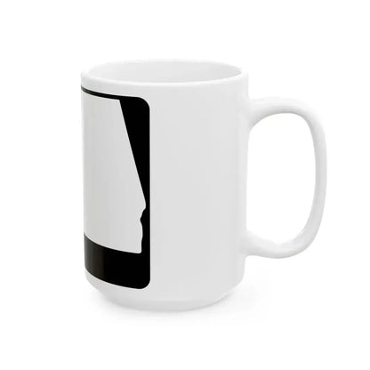 Alabama blank wide (Alabama) (Road Sign) White Coffee Mug - Go Mug Yourself