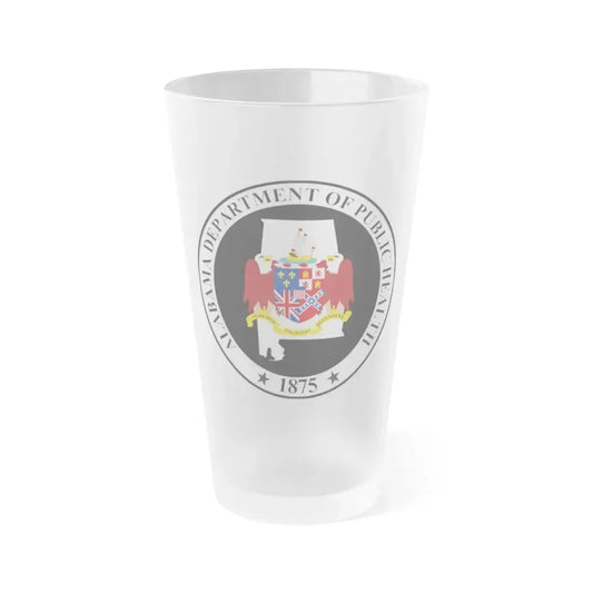 Alabama Department of Public Health - Frosted Pint Glass 16oz 16oz Frosted - Go Mug Yourself