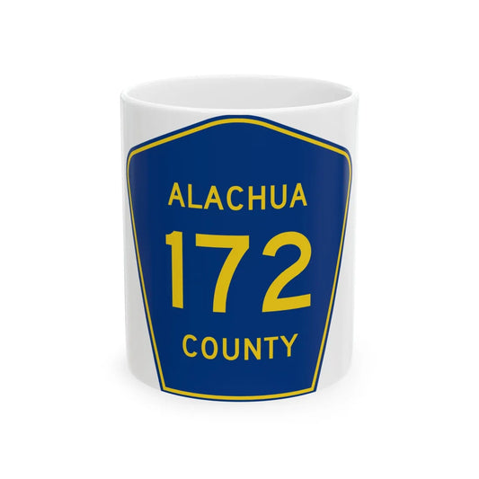 Alachua County 172 (Florida) (Road Sign) White Coffee Mug 11oz - Go Mug Yourself