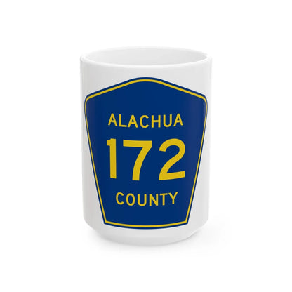 Alachua County 172 (Florida) (Road Sign) White Coffee Mug 15oz - Go Mug Yourself
