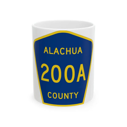 Alachua County 200A (Florida) (Road Sign) White Coffee Mug 11oz - Go Mug Yourself
