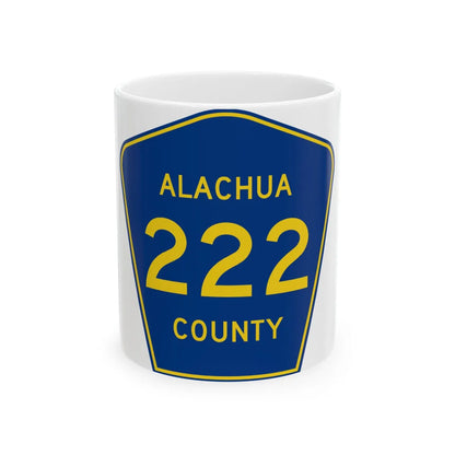 Alachua County 222 (Florida) (Road Sign) White Coffee Mug 11oz - Go Mug Yourself